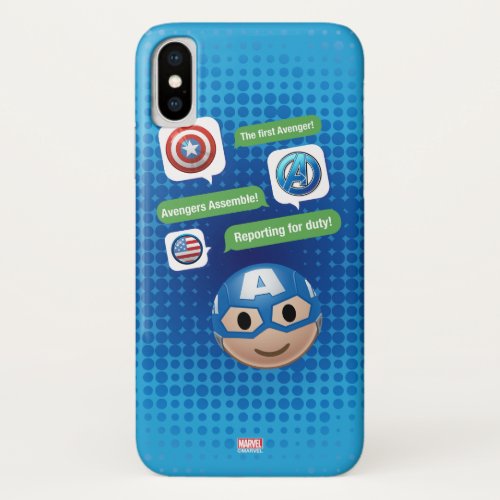 Captain America Emoji iPhone X Case