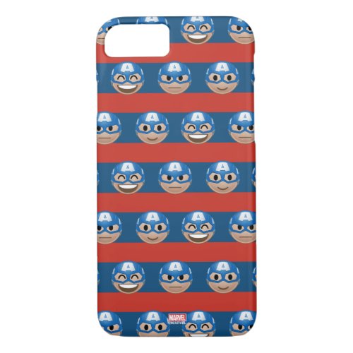 Captain America Emoji Stripe Pattern iPhone 87 Case