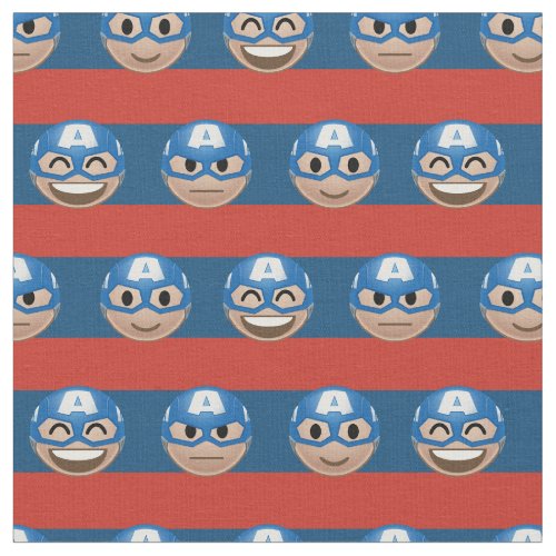 Captain America Emoji Stripe Pattern Fabric