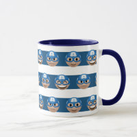 Captain America Emoji Stripe Pattern Mug