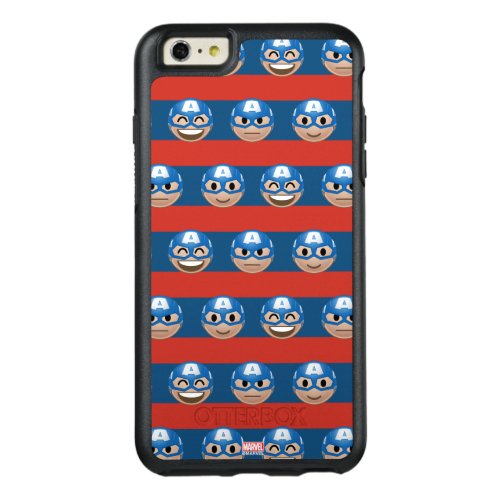 Captain America Emoji Stripe Pattern OtterBox iPhone 66s Plus Case