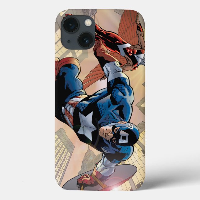 Captain America & Falcon Comic Panel Case-Mate iPhone Case (Back)