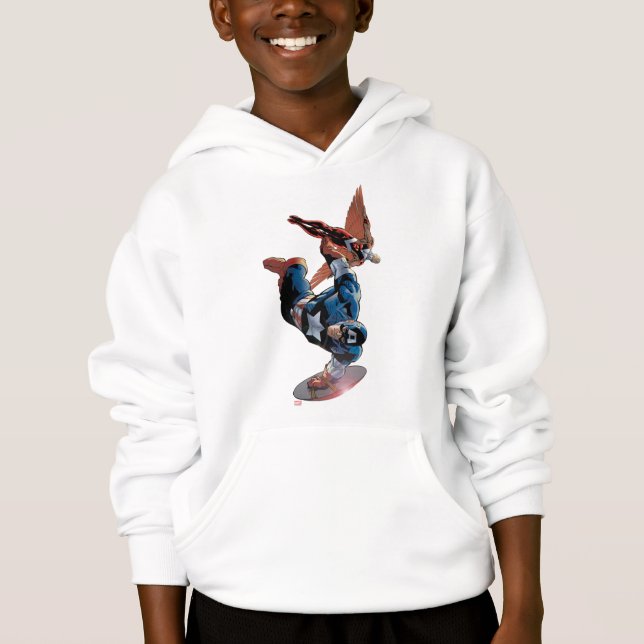 Captain America & Falcon Comic Panel Hoodie (Front)