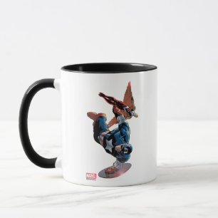 Captain America & Falcon Comic Panel Mug