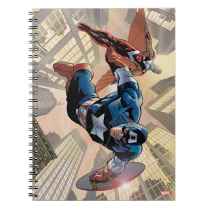 Captain America & Falcon Comic Panel Notebook
