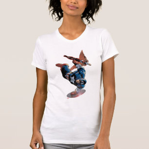 Captain America & Falcon Comic Panel T-Shirt