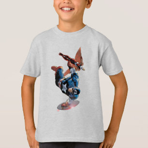 Captain America & Falcon Comic Panel T-Shirt