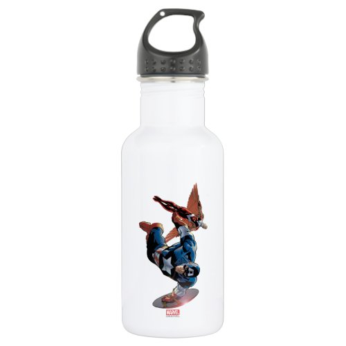 Captain America  Falcon Comic Panel Water Bottle