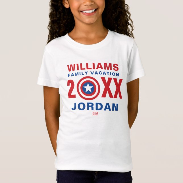 Captain America Family Vacation T-Shirt (Front)