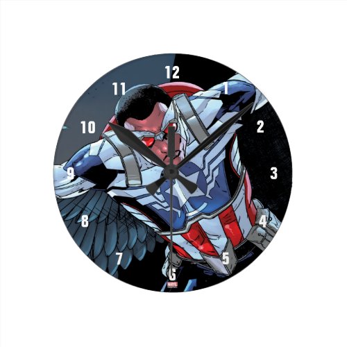 Captain America Fighting Crime Round Clock