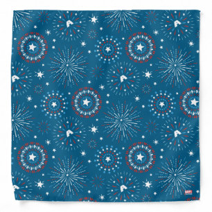Captain America Fireworks Pattern Bandana