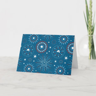 Captain America Fireworks Pattern Card