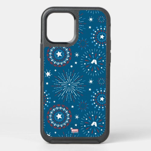 Captain America Fireworks Pattern OtterBox Symmetry iPhone 12 Case