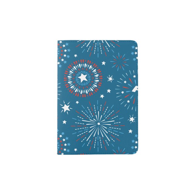 Captain America Fireworks Pattern Passport Holder (Front)