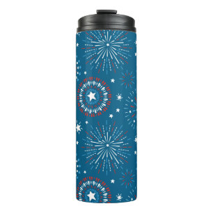 Captain America Fireworks Pattern Thermal Tumbler
