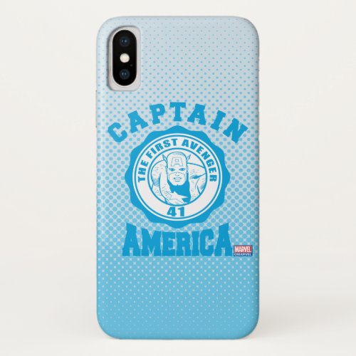 Captain America First Avenger Collegiate Badge iPhone X Case