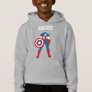 Captain America Flat Color Character Art Hoodie