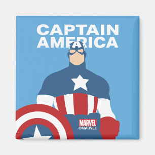 Captain America Flat Color Character Art Magnet