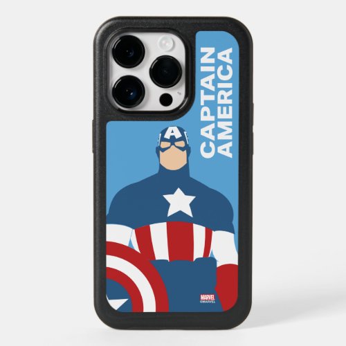 Captain America Flat Color Character Art OtterBox iPhone 14 Pro Case