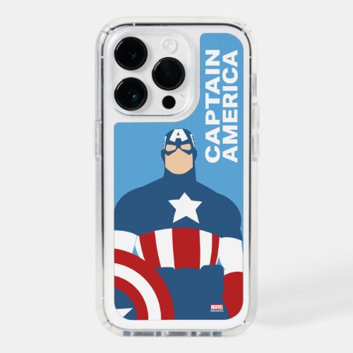 Captain America Flat Color Character Art Speck iPhone 14 Pro Case
