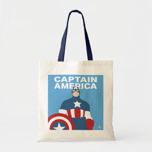 Captain America Flat Color Character Art Tote Bag