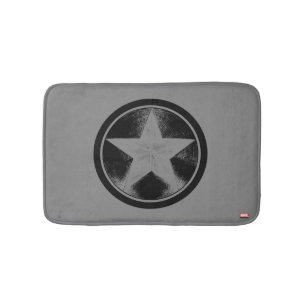 Captain America Grunge Shield Bathroom Mat