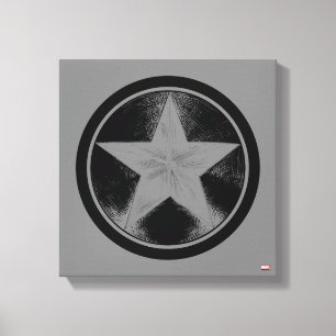 Captain America Grunge Shield Canvas Print