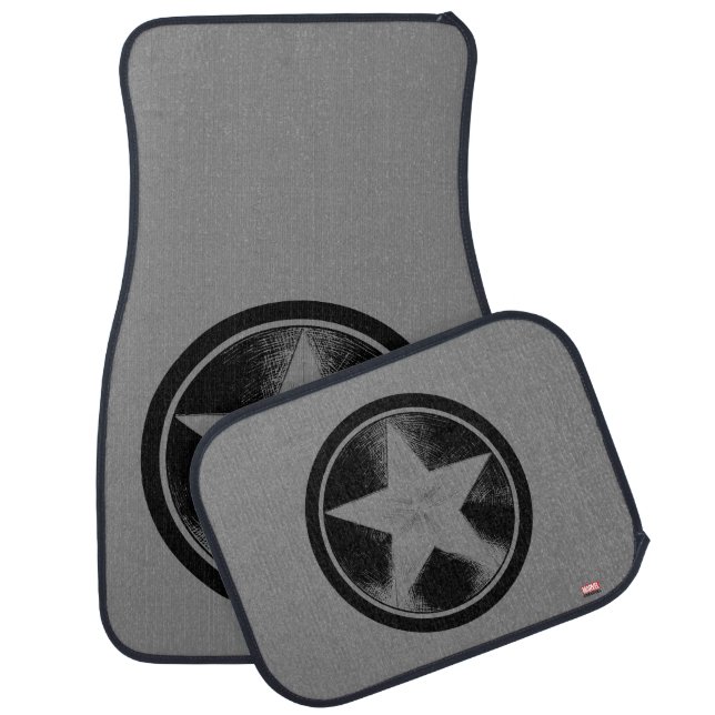 Captain America Grunge Shield Car Floor Mat (Set)