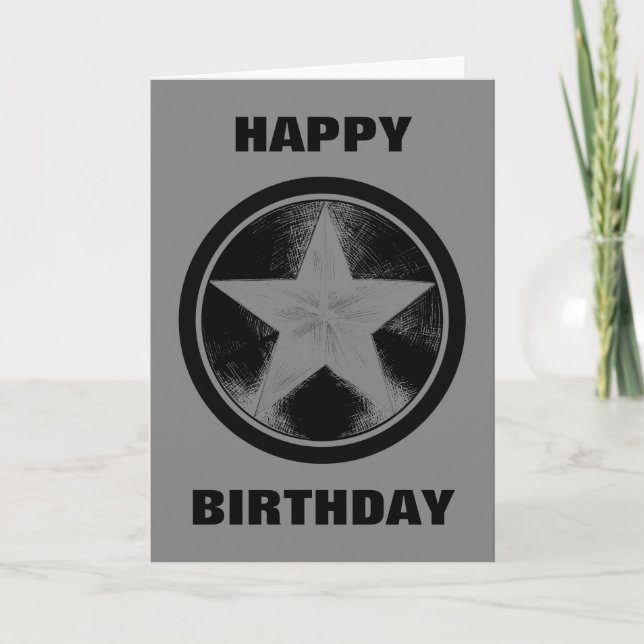 Captain America Grunge Shield Card (Front)