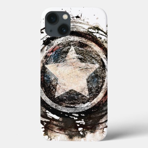 Captain America Grunge Shield iPhone 13 Case