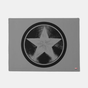 Captain America Grunge Shield Doormat