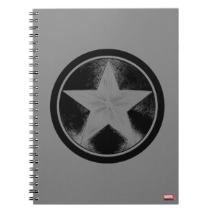 Captain America Grunge Shield Notebook