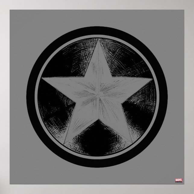 Captain America Grunge Shield Poster (Front)