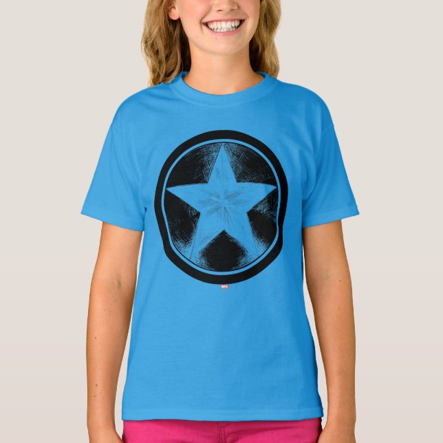Captain America Grunge Shield T-Shirt (Front)