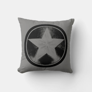Captain America Grunge Shield Throw Pillow