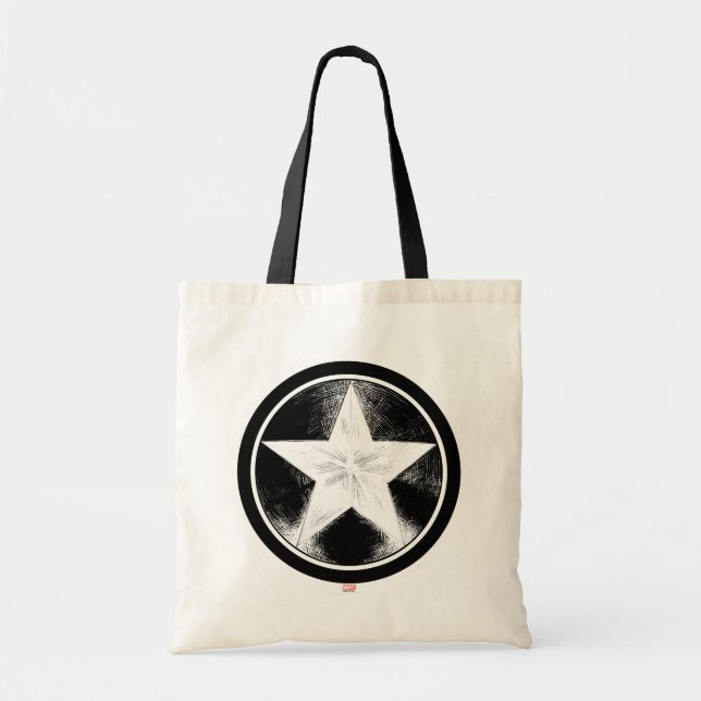 Captain America Grunge Shield Tote Bag (Front)