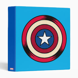 Captain America Halftone Shield 3 Ring Binder