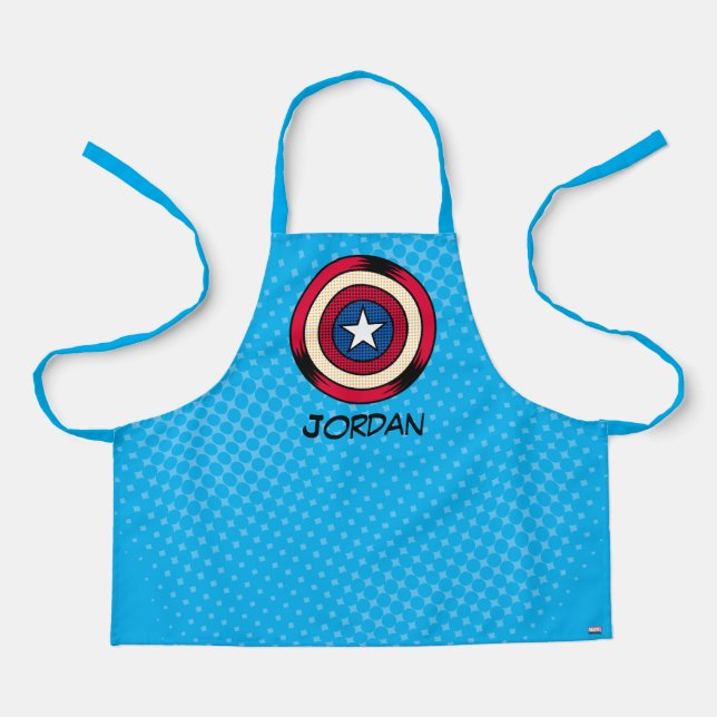 Captain America Halftone Shield Apron (Front)