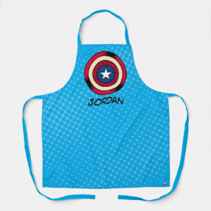 Captain America Halftone Shield Apron