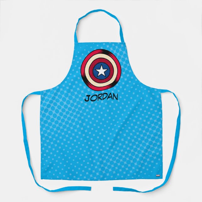 Captain America Halftone Shield Apron (Front)