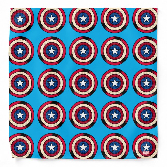 Captain America Halftone Shield Bandana (Front)