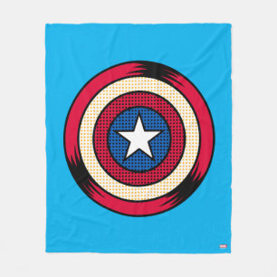 Captain America Halftone Shield Fleece Blanket