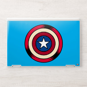Captain America Halftone Shield HP Laptop Skin