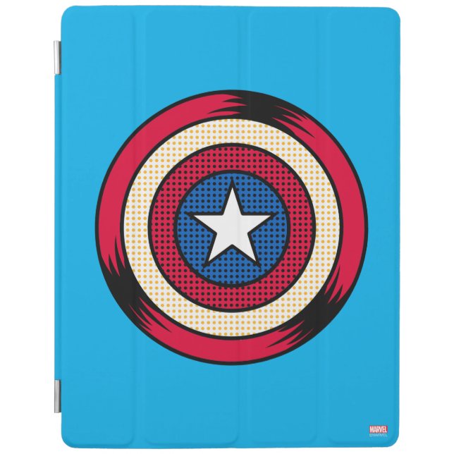 Captain America Halftone Shield iPad Smart Cover (Front)