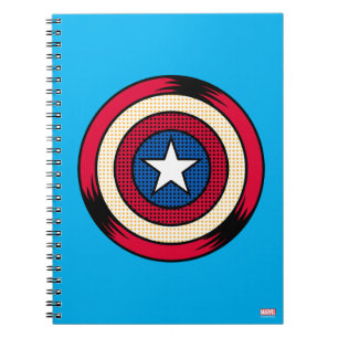 Captain America Halftone Shield Notebook