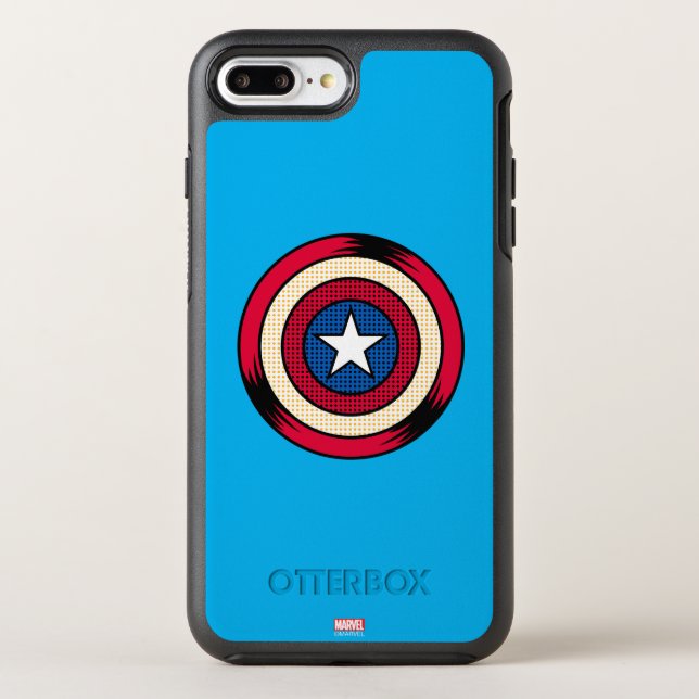 Captain America Halftone Shield Otterbox iPhone Case (Back)