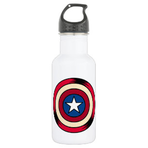 Captain America Halftone Shield Stainless Steel Water Bottle