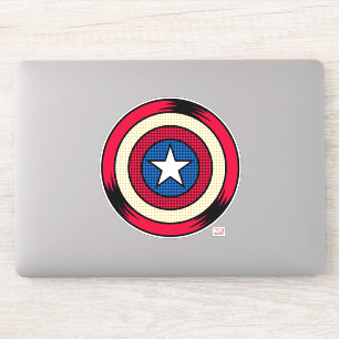 Captain America Halftone Shield Sticker