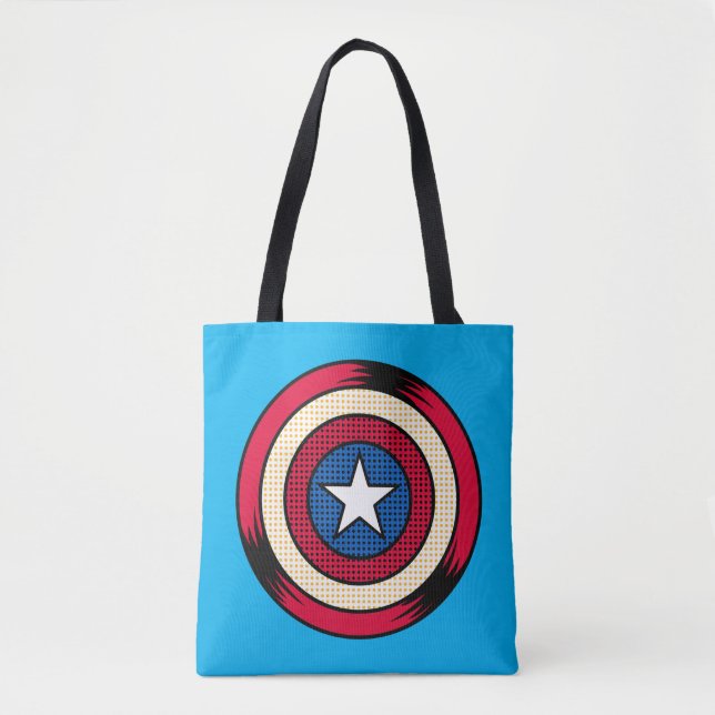Captain America Halftone Shield Tote Bag (Front)