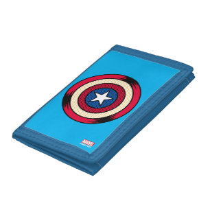 Captain America Halftone Shield Tri-fold Wallet